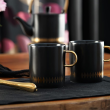 Kubek do kawy czarny porcelanowy 340 ml GAJA BLACK 2