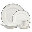 Serwis obiadowo kawowy na 12 osób porcelanowy BONITA BLACK 8