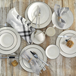 Serwis obiadowo kawowy na 12 osób porcelanowy BONITA BLACK 13