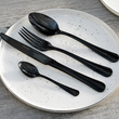 Zestaw sztućców na 6 osób 24 elementy SLIM BLACK 1