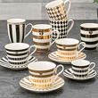 dekoracyjna porcelana biała ze złotym wzorem do stołu