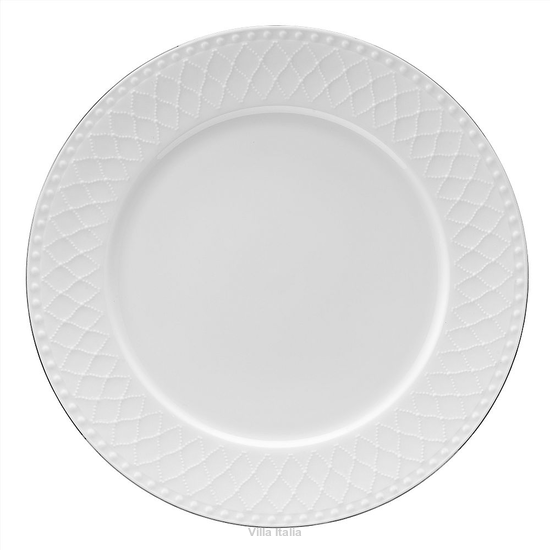 talerz obiadowy z platynową linią