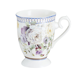 kubek porcelanowy na stopce w kwiaty