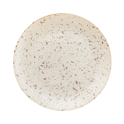 Talerzyk deserowy szklany 21,5 cm SAMANTHA z brokatem