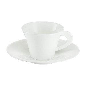 Filiżanka porcelanowa do kawy i herbaty 200 ml ze spodkiem NAOMI WHITE