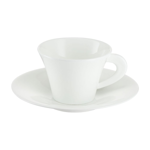 Filiżanka do kawy herbaty porcelanowa 200 ml ze spodkiem NAOMI WHITE