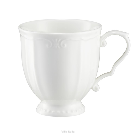 Elegancki kubek na stopce z porcelany wzmocnionej
