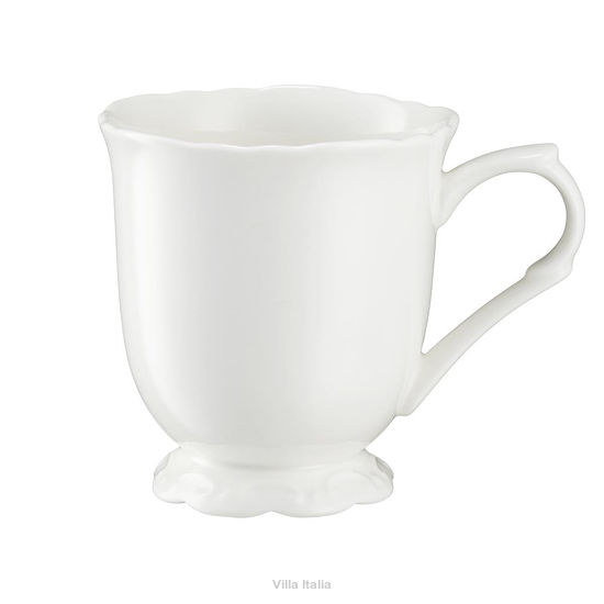 Elegancki kubek na stopce, z porcelany wzmocnionej
