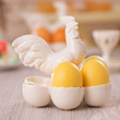 Podstawka porcelanowa na 6 jajek z kogutkiem CLARA 1