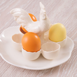 Podstawka porcelanowa na 6 jajek z kogutkiem CLARA 2