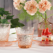 Komplet szklanek różowych 270 ml 6 sztuk RENEE 1