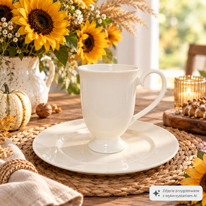 Zestaw herbaciany ceramiczny kubek 290ml i talerzyk 21cm UNICO 62