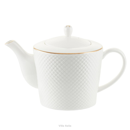 Czajnik porcelanowy zdobiony złotem