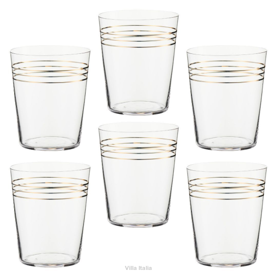 Zestaw szklanek 350 ml 6 sztuk FONTE GOLD