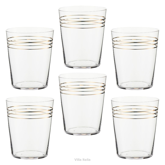 Zestaw szklanek 350 ml 6 sztuk FONTE GOLD