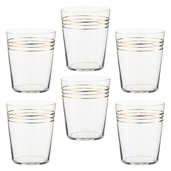 Zestaw szklanek 350 ml 6 sztuk FONTE GOLD