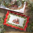 Półmisek świąteczny prostokątny 35x22 cm porcelanowy SANTA CLAUS 3