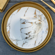 Talerzyk deserowy porcelanowy 20 cm MARMO GOLD 1