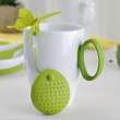 Kubek porcelanowy 350 ml z silikonową przykrywką zielony SUNNY 1