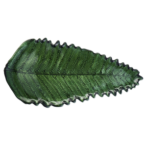 Talerz podłużny półmisek szklany 38 cm GREEN AURA