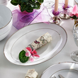 Półmisek porcelanowy z platynową obwódką