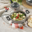 Garnek niski z pokrywką 24 cm GREY 2