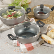 Garnek niski z pokrywką 24 cm GREY 6