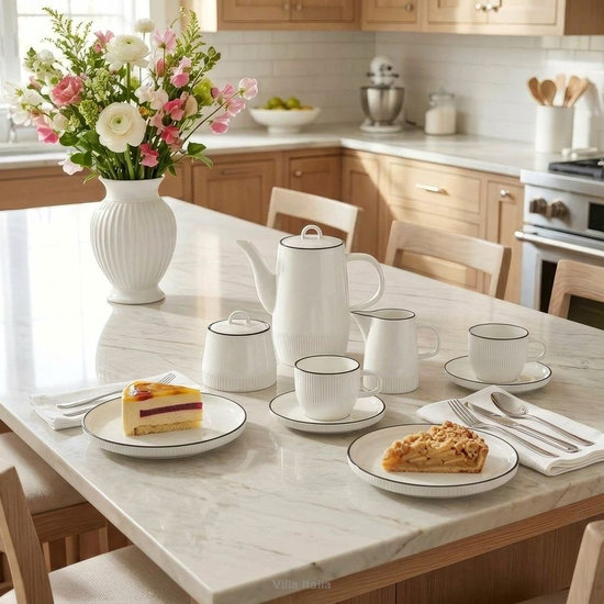 Serwis do kawy herbaty na 6 osób STELLA