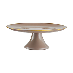 Patera na ciasto szklana 28 cm FIBER Beige