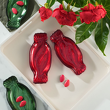 Talerzyk cukierek szklany 20 cm LOLLIPOP RED 6