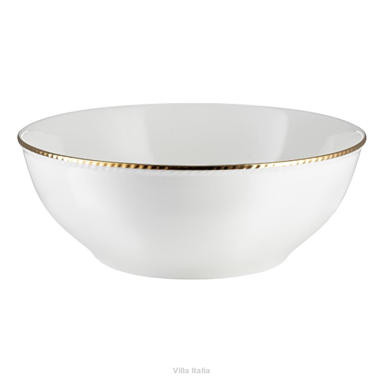 Salaterka porcelanowa złota linia 24 cm CAMILLA