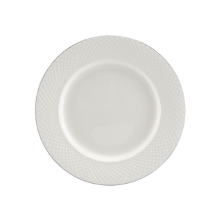 Talerzyk deserowy śniadaniowy porcelanowy 20 cm BARI Platin