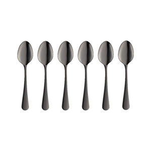 Komplet łyżeczek do herbaty 6 sztuk SLIM BLACK
