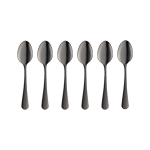 Komplet łyżeczek do herbaty 6 sztuk SLIM BLACK