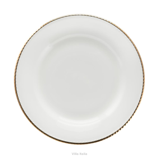 elegancki talerz porcelanowy ze złotem