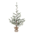 Choinka ośnieżona 120 cm w worku jutowym 1