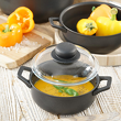Garnek aluminiowy z przykrywką szklaną