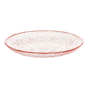 Talerzyk deserowy szklany 21 cm MURIEL różowy