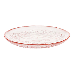 Talerzyk deserowy szklany 21 cm MURIEL różowy
