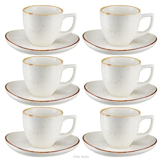Komplet filiżanek porcelanowych 200 ml 6 sztuk AMMOS