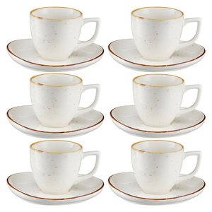 Komplet filiżanek porcelanowych 200 ml 6 sztuk AMMOS