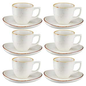 Komplet filiżanek porcelanowych 200 ml 6 sztuk AMMOS