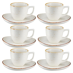 Komplet filiżanek porcelanowych 200 ml 6 sztuk AMMOS