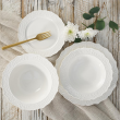 Serwis obiadowo kawowy na 12 osób porcelanowy OLIMPIA 12