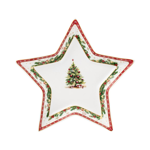 Półmisek świąteczny Gwiazda 25,5 cm porcelanowy CHRISTMAS TREE