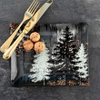 Półmisek prostokątny szklany Talerz do ciasta 25 x 20 cm FROST 4
