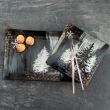 Półmisek prostokątny szklany Talerz do ciasta 25 x 20 cm FROST 5