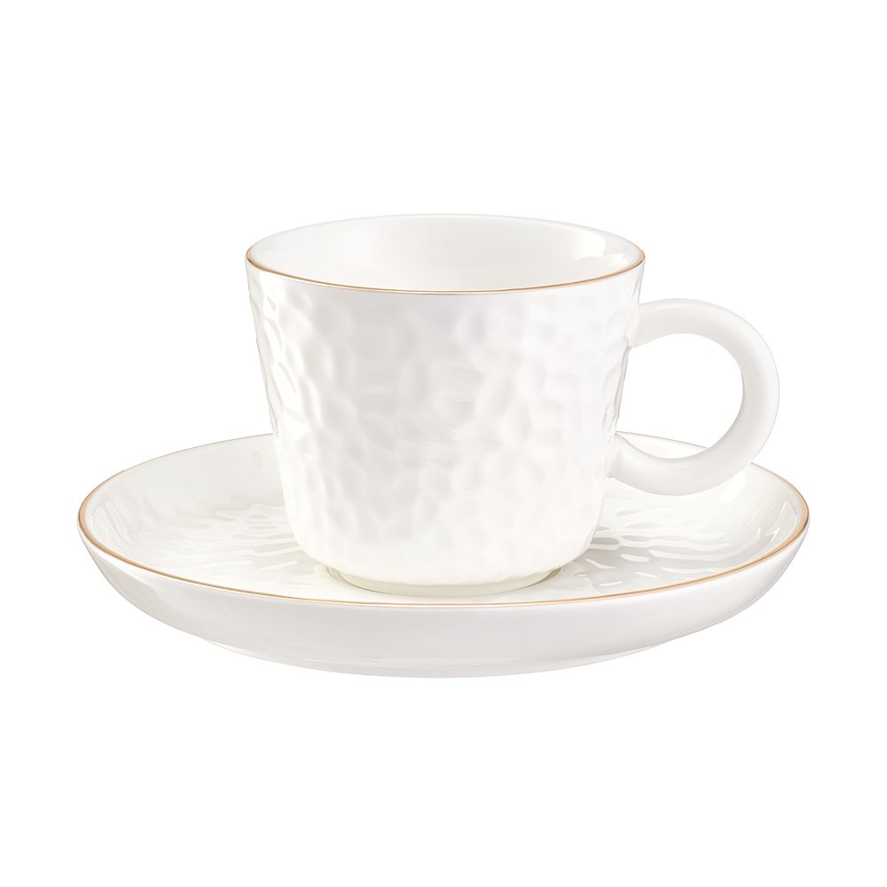 Filiżanka do herbaty porcelanowa 200 ml ze spodkiem PAULA