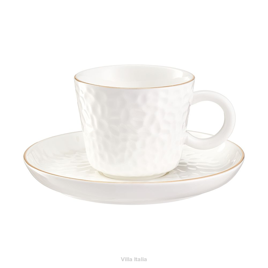 Filiżanka do herbaty porcelanowa 200 ml ze spodkiem PAULA