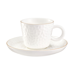 Filiżanka do herbaty porcelanowa 200 ml ze spodkiem PAULA